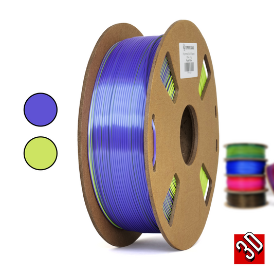 Purple/Yellow - Polychromatic Dual Colour Silk PLA Filament - 1.75mm, 1 kg