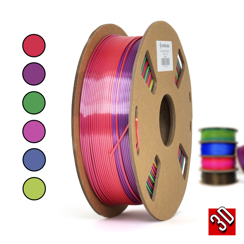 Tipo A - Filamento PLA Rainbow Silk - 1,75 mm, 1 kg