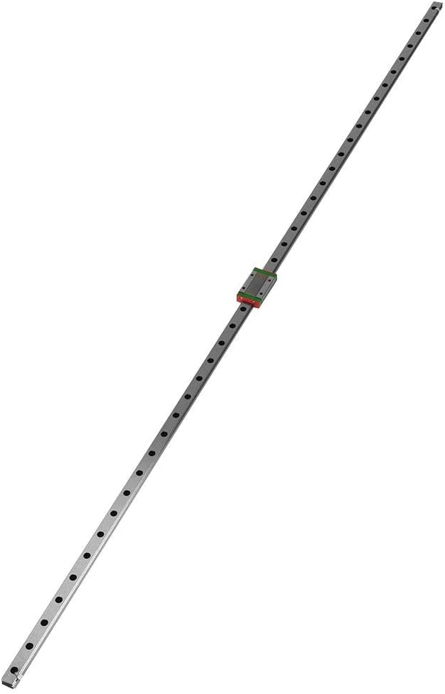 Carril lineal de 12 mm - 1000 mm de largo con un bloque MGN12H