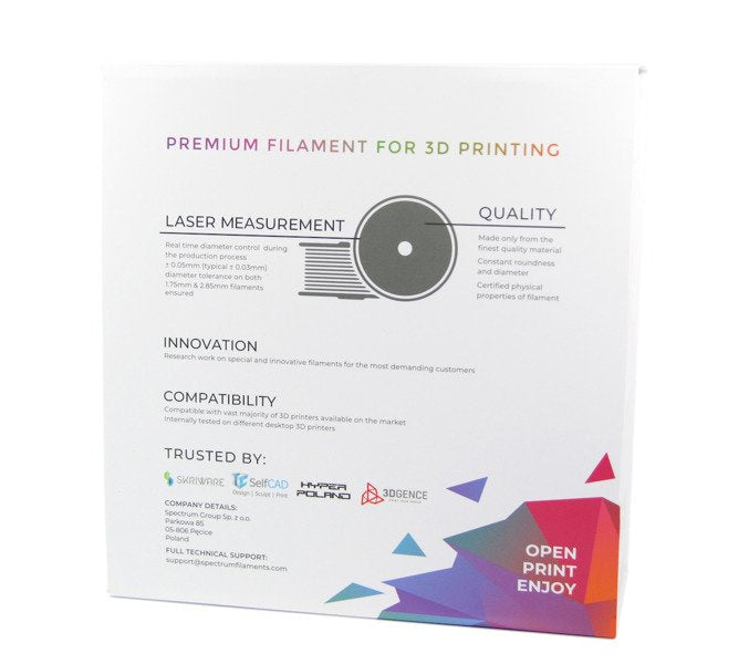 Plata metálica - Filamento Spectrum PLA Glitter de 1,75 mm - 1 kg