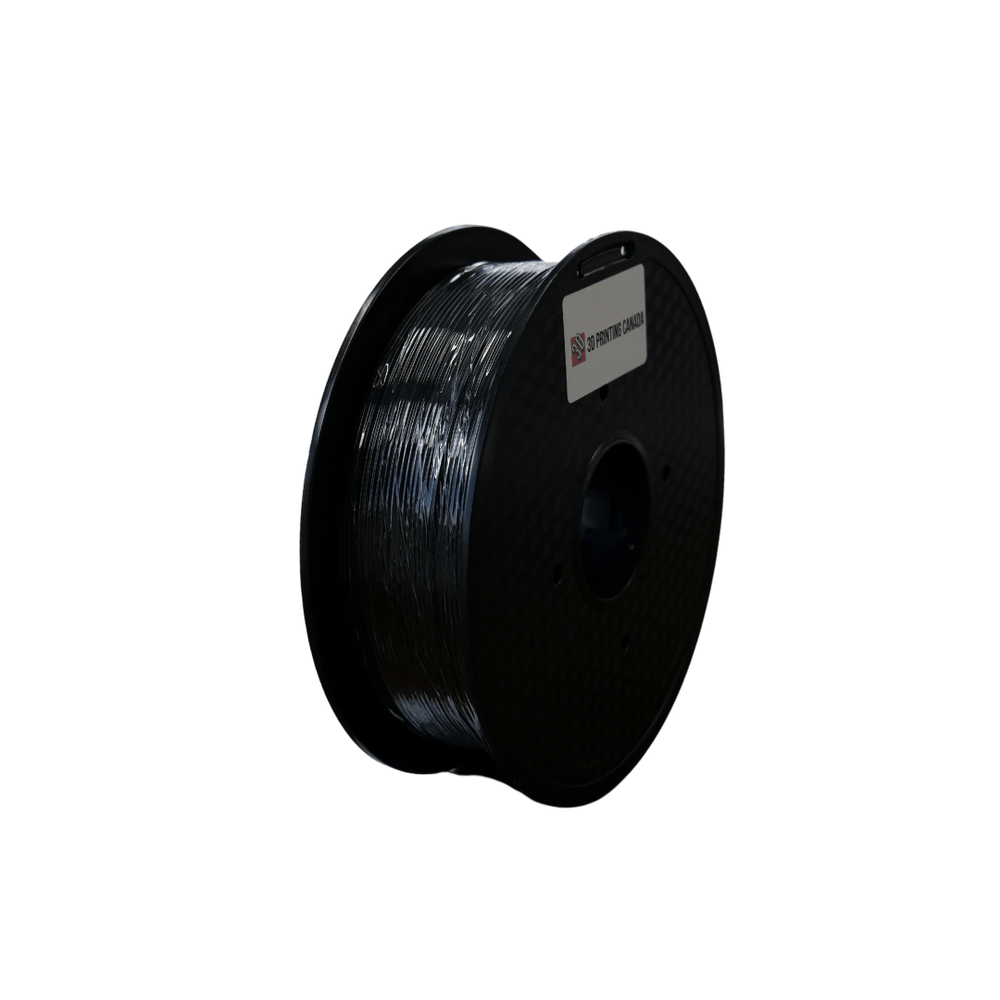 Black - Standard Flexible PLA Filament - 1.75mm, 1kg