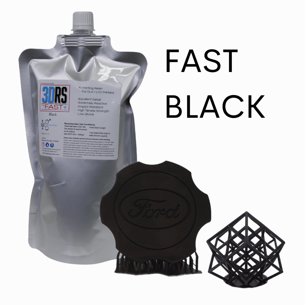 Negro - Soluciones de resina 3D FAST+ V2 - 1 kg 