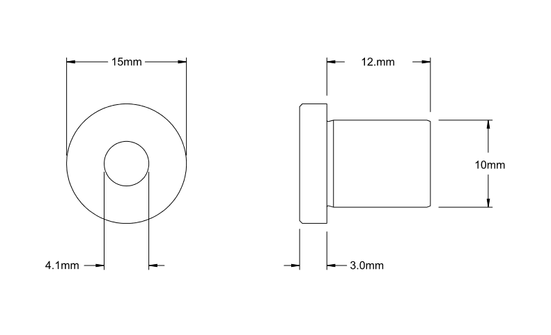 Buje de guía de broca OpenBuilds de 4,1 mm de diámetro para brocas de 4,0 mm