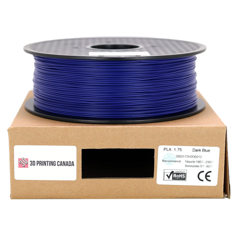 Azul oscuro - Filamento PLA estándar - 1,75 mm, 1 kg 