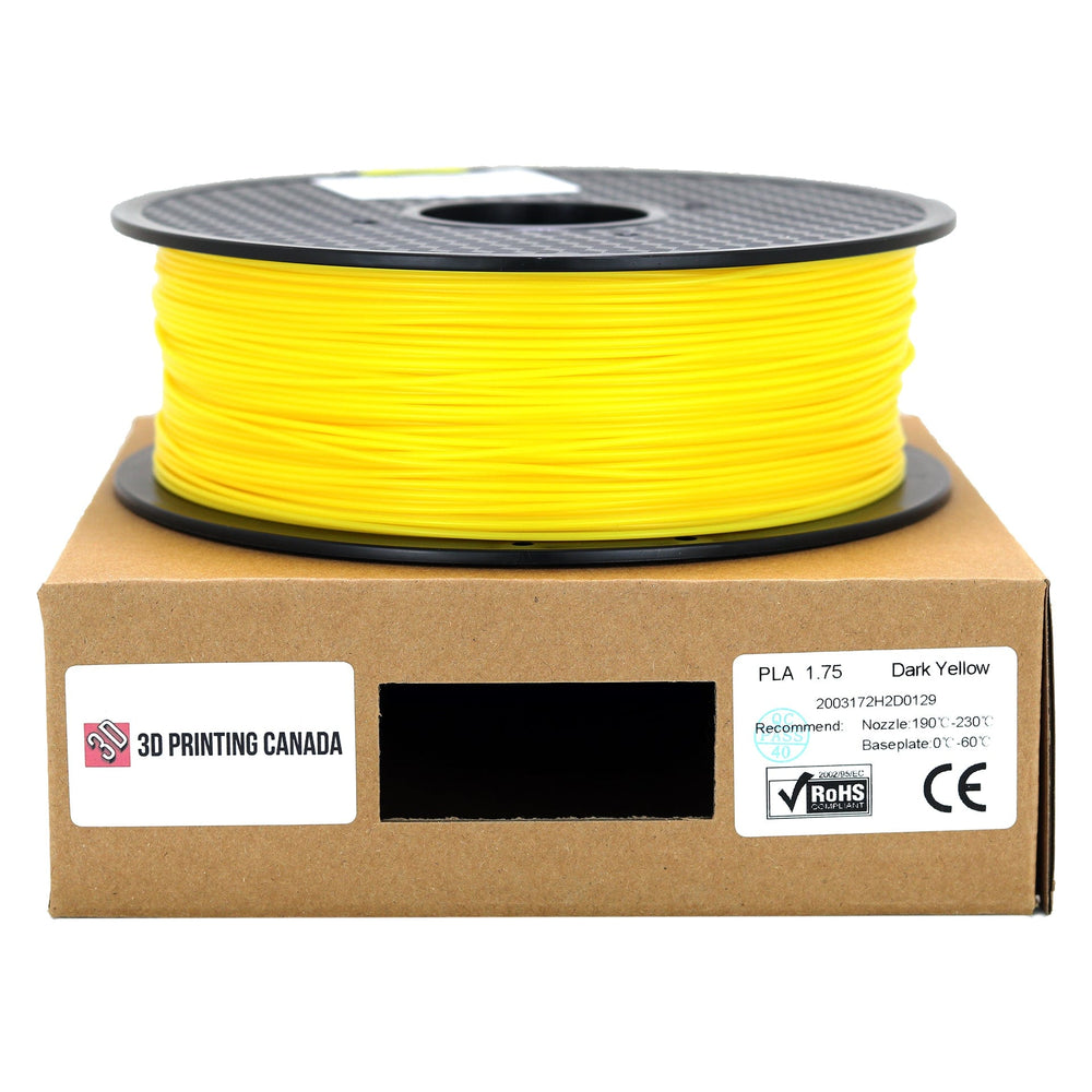 Amarillo oscuro - Filamento PLA estándar - 1,75 mm, 1 kg 