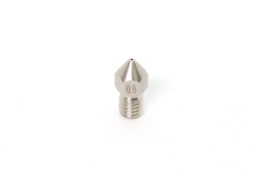 Boquilla de acero inoxidable MK8 de 1,75 mm a 0,6 mm (longitud de rosca de 8 mm)