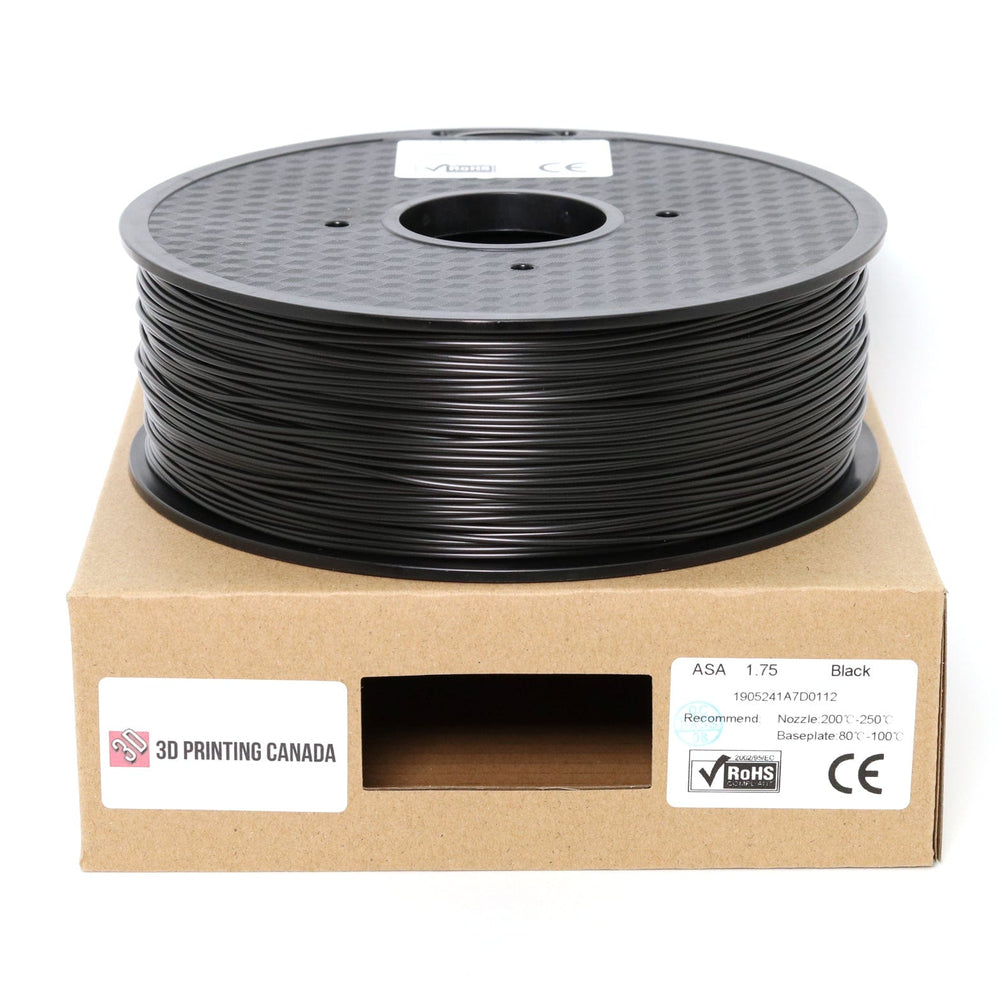 Negro - Filamento ASA estándar - 1,75 mm, 1 kg