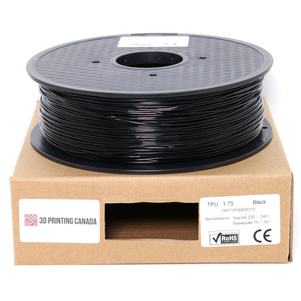 Black - Standard TPU Filament - 1.75mm, 1kg