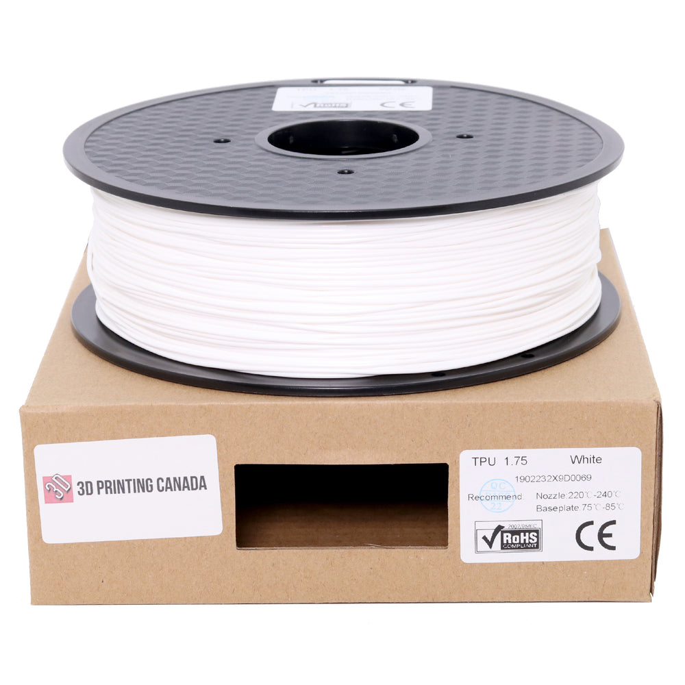 Blanco - Filamento TPU estándar - 1,75 mm, 1 kg