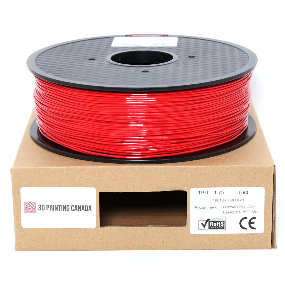 Rojo - Filamento TPU estándar - 1,75 mm, 1 kg