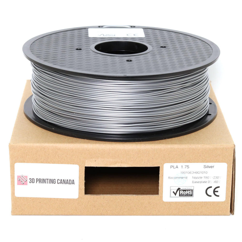 Plata - Filamento PLA estándar - 1,75 mm, 1 kg 