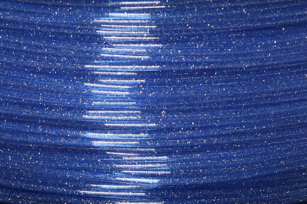 Azul transparente brillante - Filamento PLA estándar - 1,75 mm, 1 kg 