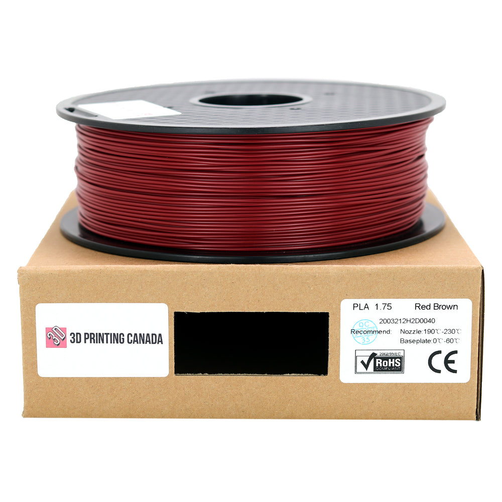 Marrón rojo - Filamento PLA estándar - 1,75 mm, 1 kg 