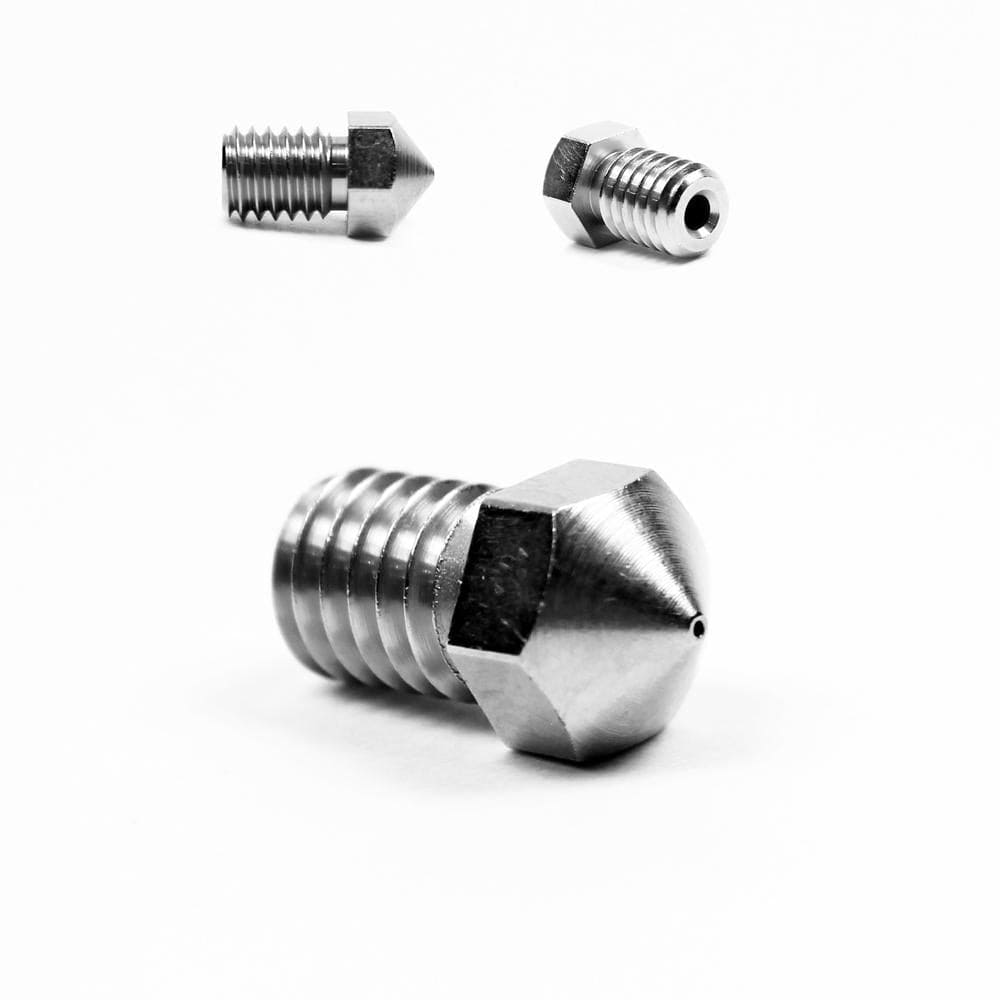 Boquilla RepRap resistente al desgaste chapada en Micro Suiza - Rosca M6 1,75 mm 0,5 mm
